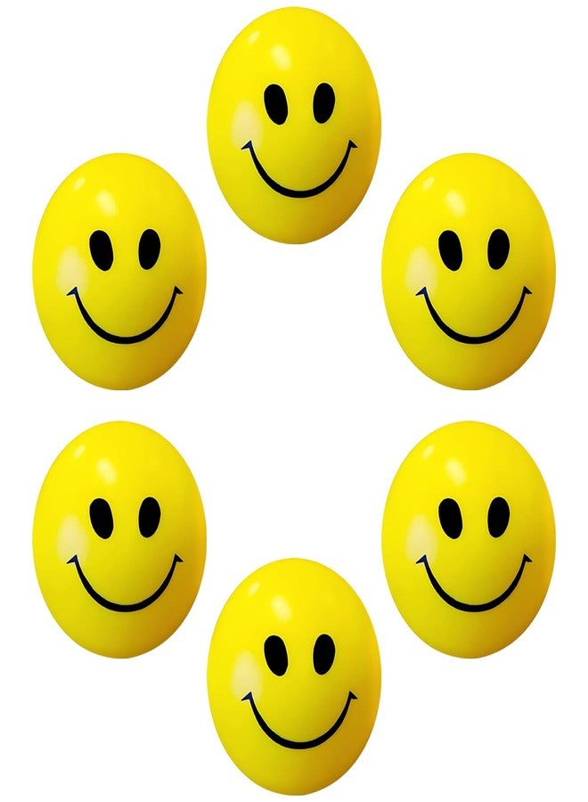 VACHI® Smiley Face Squeeze Yellow Ball Stress Reliver Balls, Smiley Face Squeeze Ball'S for Kids and Adults for Stress'S Relief and Playing (Pack of 5) - Image 1